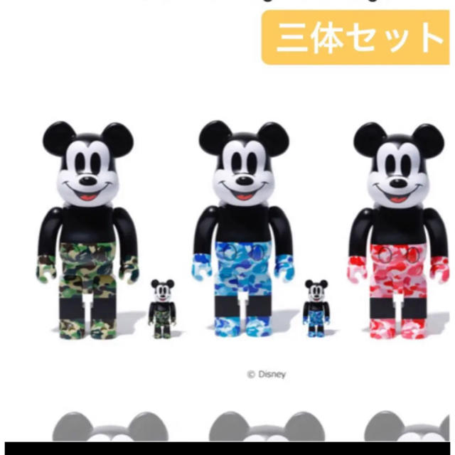 A BATHING APE(アベイシングエイプ)のBE@RBRICK BAPE MICKEY MOUSE 100%  & 400% エンタメ/ホビーのフィギュア(その他)の商品写真