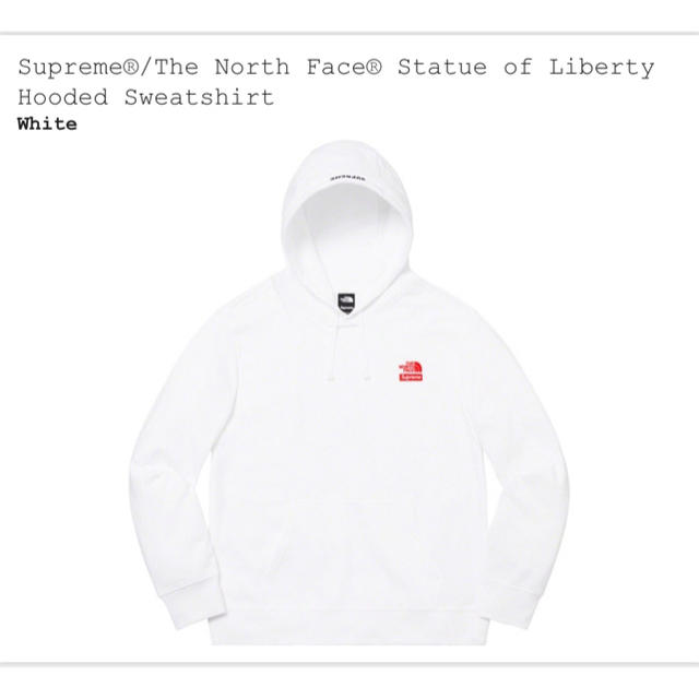 supreme north face フーディー  S ホワイトメンズ