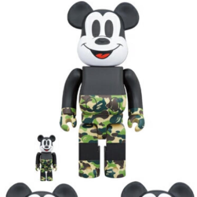 BE@RBRICK BAPE MICKEY MONOTONE 100% 400%