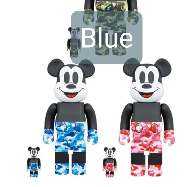 A BATHING APE(アベイシングエイプ)のBE@RBRICK BAPE(R) MICKEY MOUSE 100％&400％ エンタメ/ホビーのフィギュア(その他)の商品写真