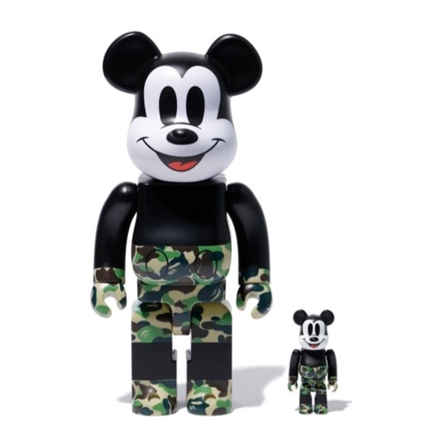 MEDICOM TOY(メディコムトイ)のBE@RBRICK BAPE MICKEY MOUSE 100% & 400%  エンタメ/ホビーのフィギュア(その他)の商品写真