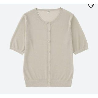 ユニクロ(UNIQLO)のユニクロ★グレー半袖カーディガン(Tシャツ(半袖/袖なし))