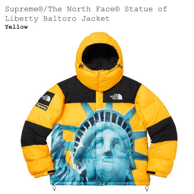 Supreme(シュプリーム)の123様専用 supreme×north face バルトロ イエロー L メンズのジャケット/アウター(ダウンジャケット)の商品写真