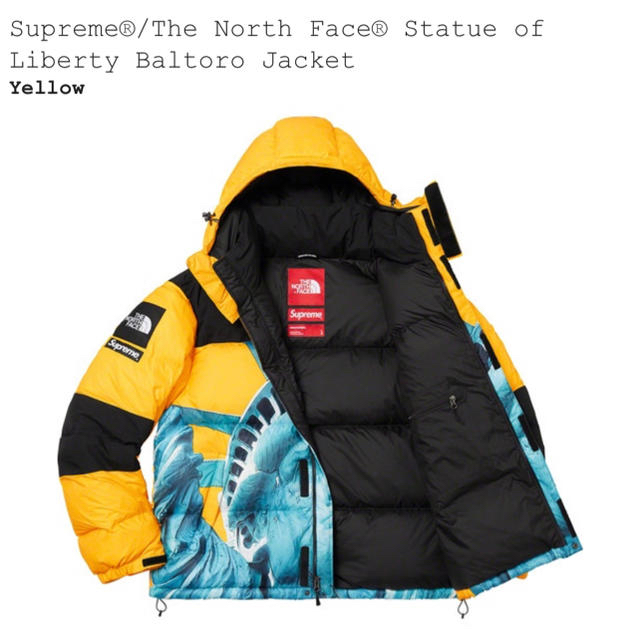 Supreme(シュプリーム)のMサイズ　イエロー　Supreme The North Face バルトロ　 メンズのジャケット/アウター(ダウンジャケット)の商品写真