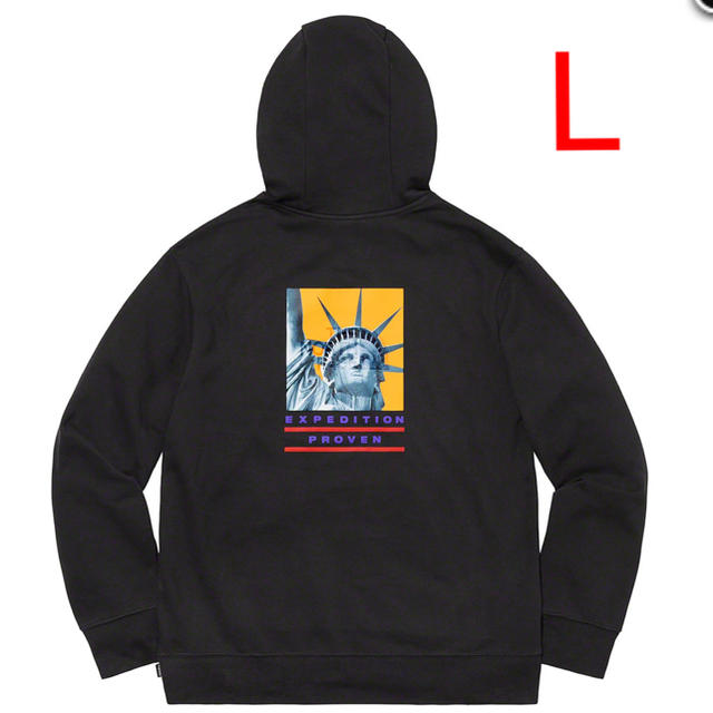 メンズ【黒L】Supreme TNF Statue of Liberty Hooded