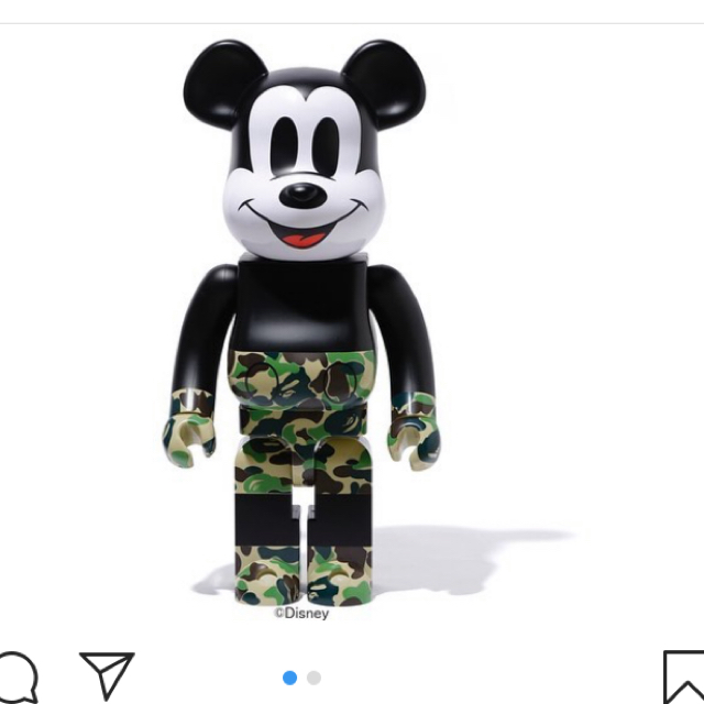 送料無料 BAPE BE@RBRICK - APE BATHING A MICKEY 1000% MOUSE その他