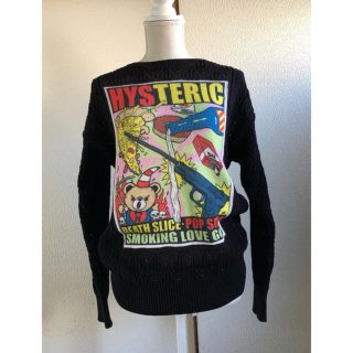 ヒステリックグラマー(HYSTERIC GLAMOUR)のヒステリックグラマー　ベアーニット　ブラック(ニット/セーター)