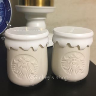 スターバックスコーヒー(Starbucks Coffee)の韓国スタバ ヨーグルト 蓋付き空瓶　2個セット(容器)