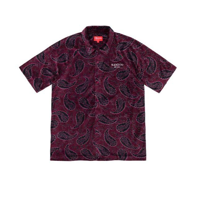 Lサイズ Supreme ペイズリー ベロアシャツ velour s/s 専門店では