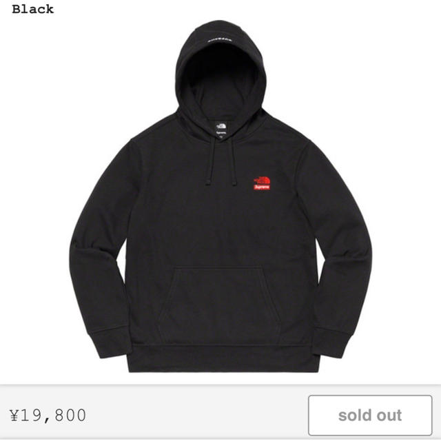 supreme×north face Hooded 黒M