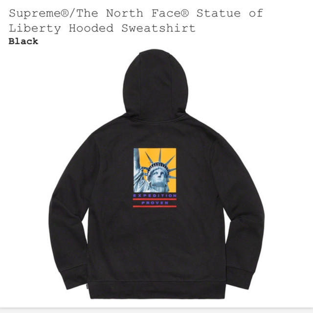 Supreme(シュプリーム)のsupreme×north face Hooded 黒XL メンズのトップス(パーカー)の商品写真