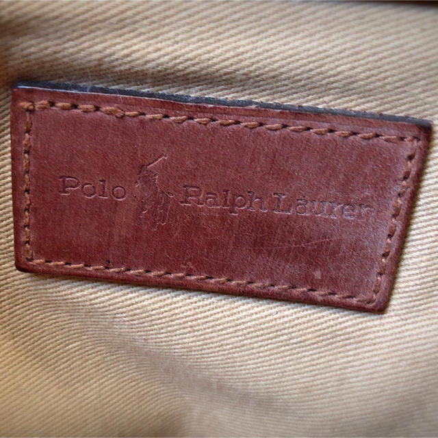 POLO RALPH LAUREN(ポロラルフローレン)のPolo Ralph  Lauren トート バッグ チェックカラー レザー メンズのバッグ(トートバッグ)の商品写真