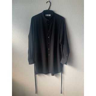 ヤエカ(YAECA)のprasthana / strings long shirt - BLACK(シャツ)