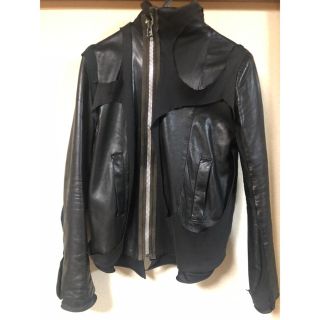 リックオウエンス(Rick Owens)の売り切り　アスキカタスキ　レザージャケット(レザージャケット)