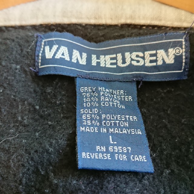 ☆US古着VAN HEUSEN/ハーフジップ/バイカラー/スウェット/Lの通販 by KUSHAYUM's shop｜ラクマ