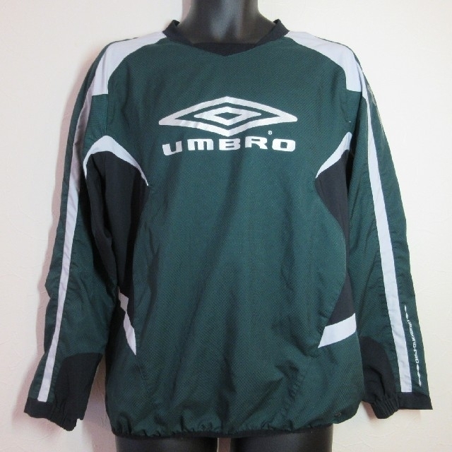 90s 　アンブロ　ナイロンジャケット　ナイロンプルオーバー　緑　UMBRO