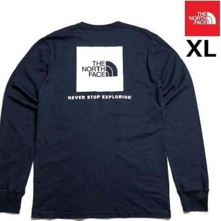 ザノースフェイス(THE NORTH FACE)の売切!ノースフェイス ボックスロゴ 長袖Tシャツ(XL)紺 180902(Tシャツ/カットソー(七分/長袖))