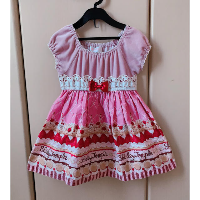 新品 120cm シャーリーテンプル うさぎ ワンピース エプロン ピンク 新品 120cm シャーリーテンプル うさぎ ワンピース エプロン ピンク