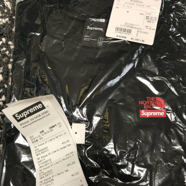 supreme north face Tシャツ 黒