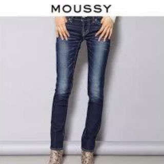 【美品】moussy★マウジー★パウダーデニム　スリムストレート　POWDER