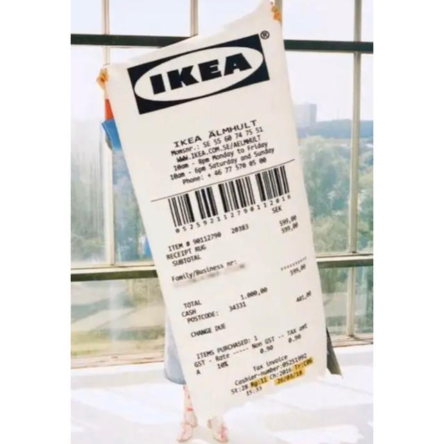 送料込 IKEA マルケラッド IKEA RECEIPT ラグマット イケア