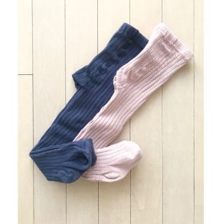 ザラキッズ(ZARA KIDS)のZARA baby くすみカラー リブタイツ 2本SET(靴下/タイツ)