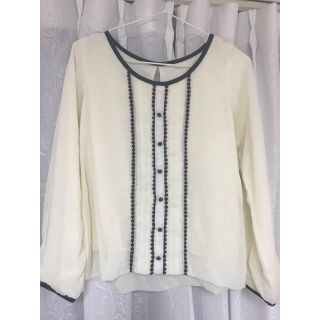 パターンフィオナ(PATTERN fiona)の長袖　シフォン　トップス(カットソー(長袖/七分))