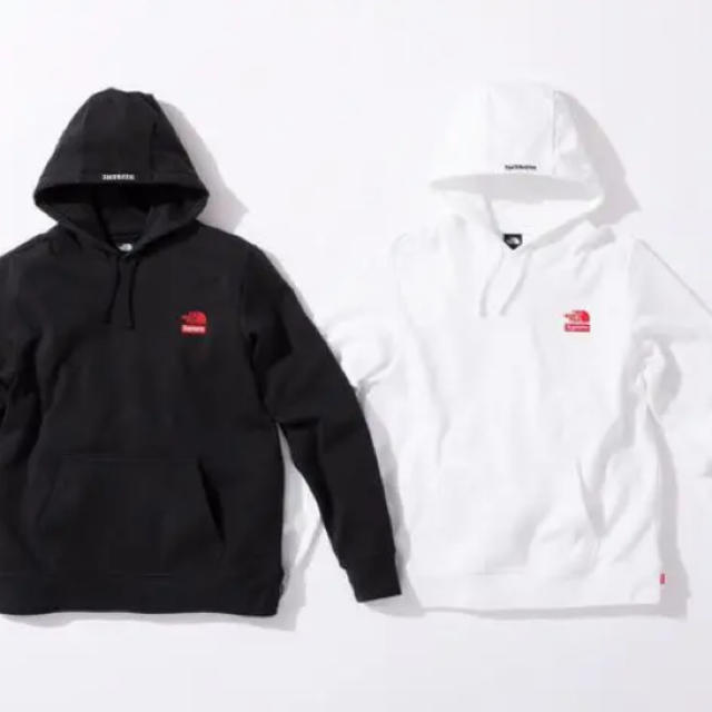 supreme ノースフェイス パーカー M黒