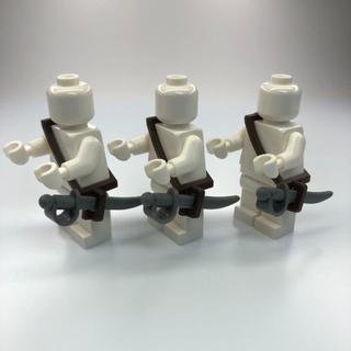 レゴ(Lego)の【新品】LEGO ダークブラウン ショルダーストラップ 3個+カトラス3本(積み木/ブロック)