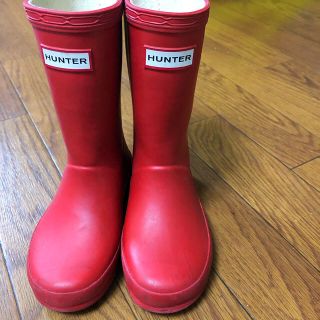 ハンター(HUNTER)のHUNTER ハンター　レインブーツ　長靴　赤　15 16 キッズ(長靴/レインシューズ)