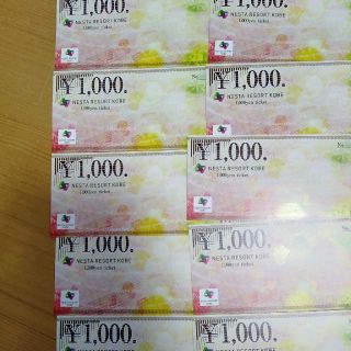 ネスタリゾート神戸★10,000円分の金券③(遊園地/テーマパーク)