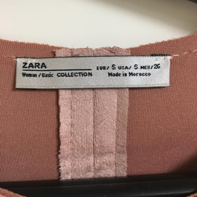 ZARA(ザラ)のピンクベージュ ジャケットコート レディースのジャケット/アウター(ノーカラージャケット)の商品写真