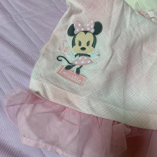 Disney(ディズニー)のミニーちゃん ピンク ワンピース キッズ/ベビー/マタニティのキッズ服女の子用(90cm~)(ワンピース)の商品写真