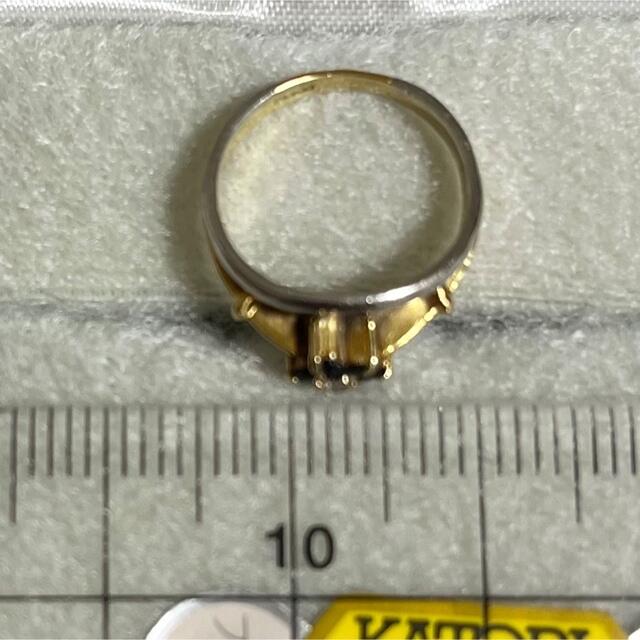 ピンキーリング　サファイア プラチナ 18金 ダイヤ KATORI 指輪 リング レディースのアクセサリー(リング(指輪))の商品写真