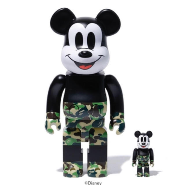 bape be@brick mickey mouse 400% 100% 緑