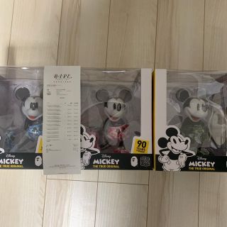 アベイシングエイプ(A BATHING APE)の送料込み VCD BAPE MICKEY MOUSE ベアブリック 3体セット(その他)