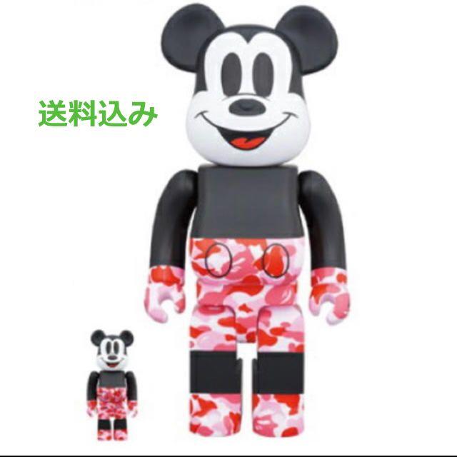 MEDICOM TOY(メディコムトイ)のBE@RBRICK BAPE® MICKEY MOUSE 100%&400% エンタメ/ホビーのフィギュア(その他)の商品写真