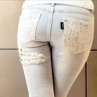 SALE新品DaTuRa♡ビジューホワイトデニム