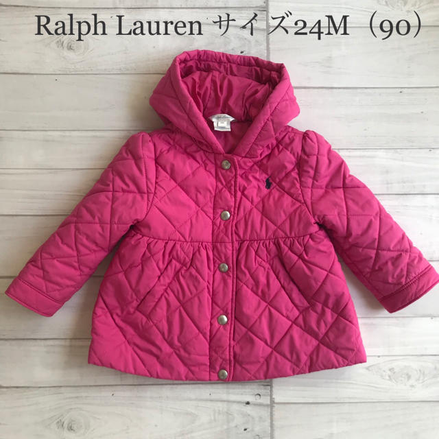 Ralph Lauren(ラルフローレン)の☆美品☆ ラルフローレン フード付きキルティングコート サイズ24M（90） キッズ/ベビー/マタニティのキッズ服女の子用(90cm~)(コート)の商品写真