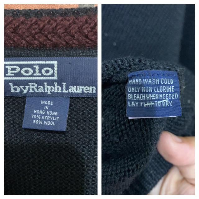 POLO RALPH LAUREN(ポロラルフローレン)の【希少】 Ralph Lauren ラルフローレン Vネックセーター ニット メンズのトップス(ニット/セーター)の商品写真