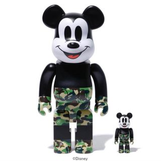 アベイシングエイプ(A BATHING APE)のBAPE × BE@RBRICK 100％＆400％ グリーン (その他)