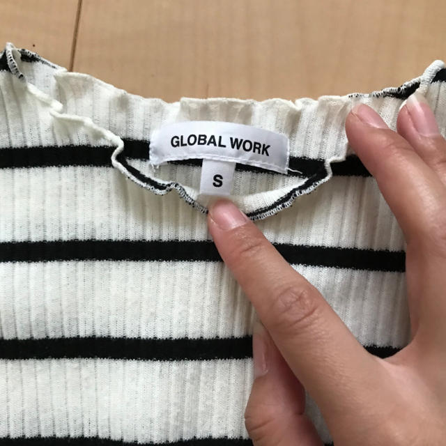 GLOBAL WORK(グローバルワーク)のグローバルワーク  ボーダー  リブT キッズ/ベビー/マタニティのキッズ服女の子用(90cm~)(Tシャツ/カットソー)の商品写真