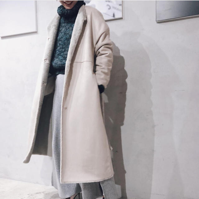 【AMERI vintage】2WAY SOFT BOA LONG COAT