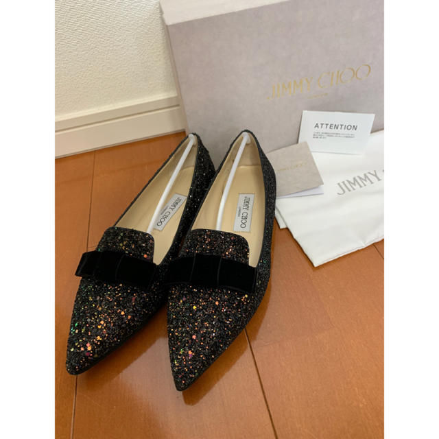 【美品】JIMMY CHOO／ジミーチュウ  フラット パンプス