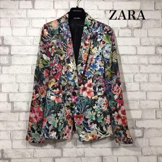 ザラ(ZARA)のZARA 花柄 ジャケット(テーラードジャケット)