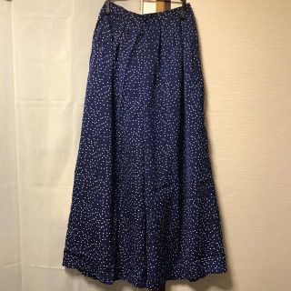 メルロー(merlot)のドットワイドパンツ&ストライプシャツ(ひざ丈ワンピース)