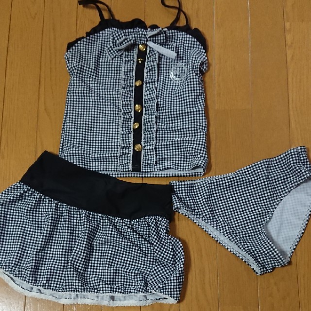 女の子 水着 3点セット キッズ/ベビー/マタニティのキッズ服女の子用(90cm~)(水着)の商品写真