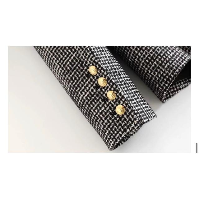 ZARA - 686☆秋冬 千鳥柄 チェック柄 テーラードジャケットの ZARA - 686☆秋冬 千鳥柄 チェック柄 テーラードジャケットの