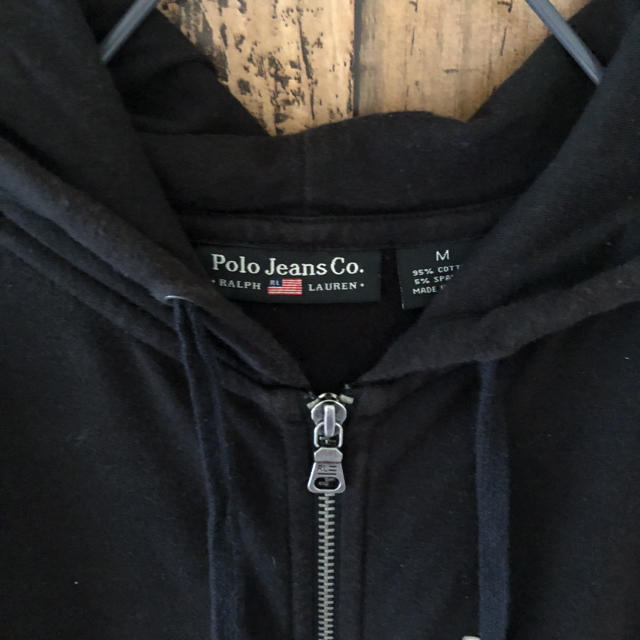 POLO RALPH LAUREN(ポロラルフローレン)のポロジーンズ パーカー ジップパーカー 黒 ロゴ polo ラルフローレン  レディースのトップス(パーカー)の商品写真