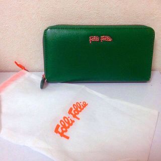 フォリフォリ(Folli Follie)のフォリフォリ♡ 緑長財布(財布)